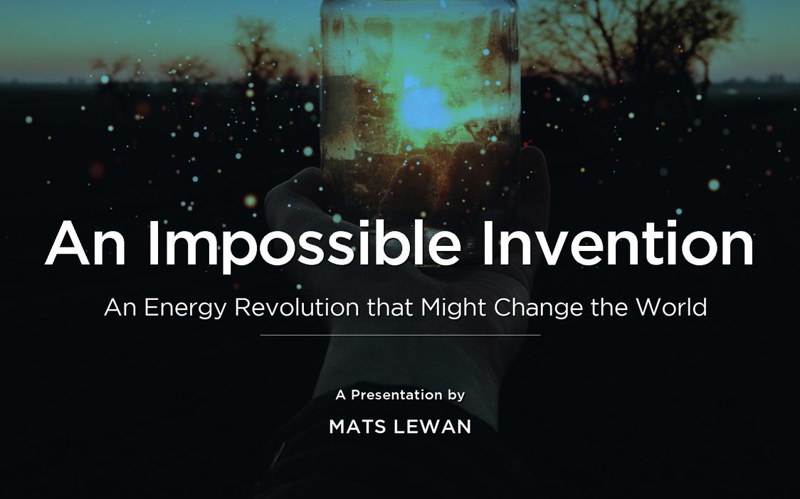 Mats Lewan – An impossible invention, that might change the world